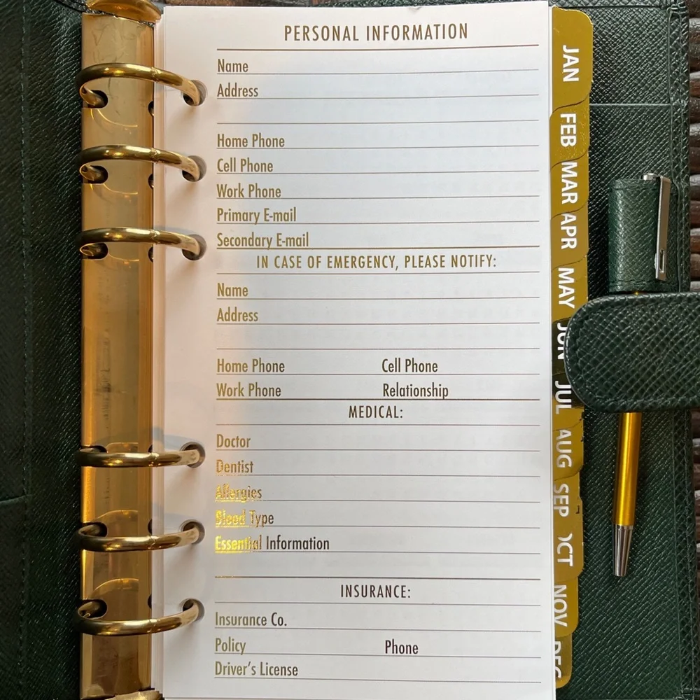 2026⚜️FITS Louis Vuitton 6 RING Agenda: PM MM GM Calendar + PEN & PAPER